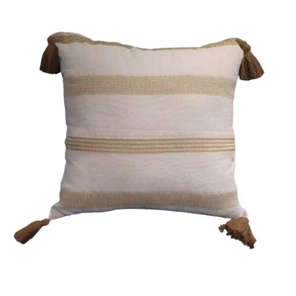 Cojín Borlas Crudo/dorado Finlandek Nav 4