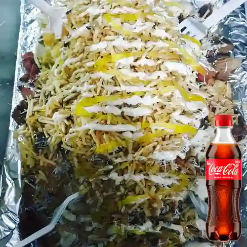 Combo Salchipapa Combinada + Coca Cola Original 400 ml