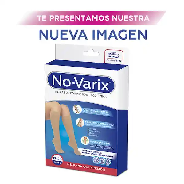 No-Varix Calcetin Mujer Colors Cadena 15-20 Mm/Hg Light Blue Xl