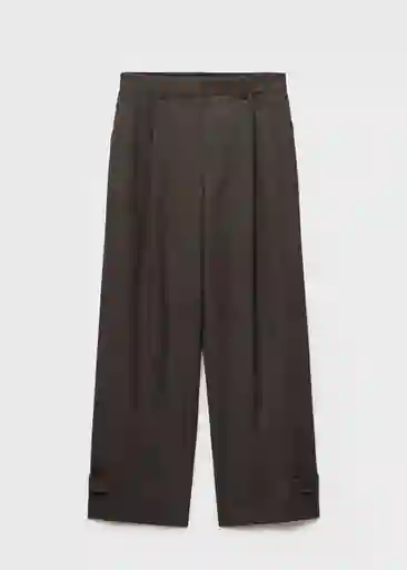 Pantalón Fleur Marrón Talla 38 Mujer Mango