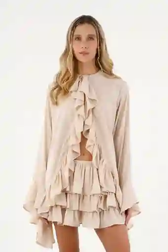 Camisa Aurea Café Talla 02 M