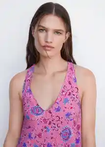 Vestido Loren Rosa Talla S Mujer Mango