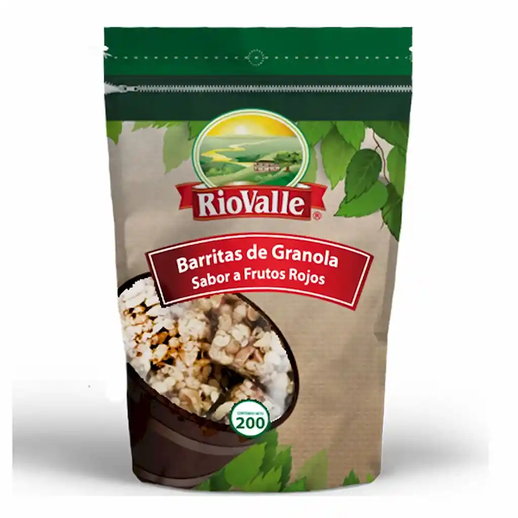 RioValleBarritas De Granola Sabor A Frutos Rojos