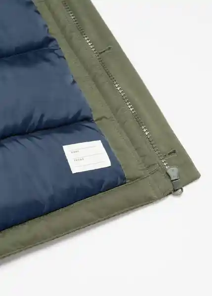 Abrigo Anorak Polo Khaki Talla 07 Niños Mango