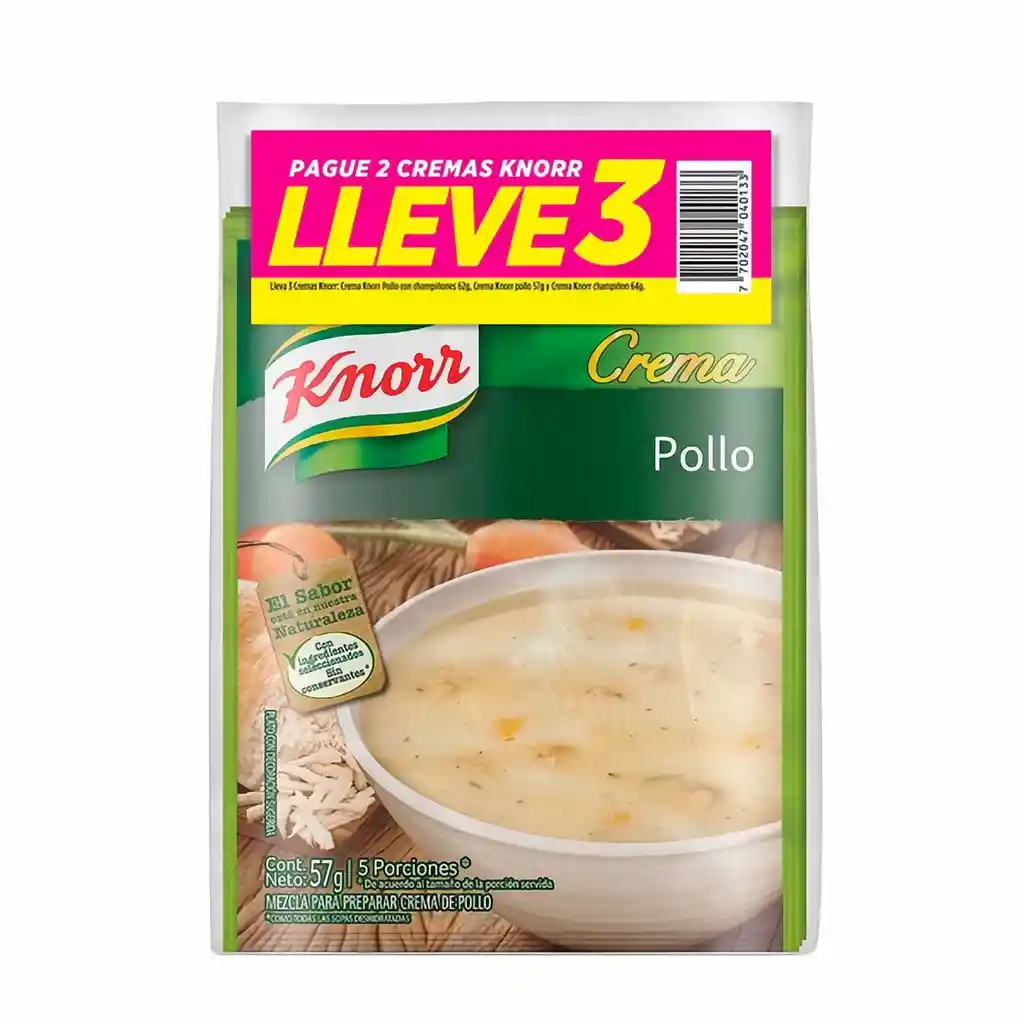 Knorr Mezcla para Preparar Crema de Pollo
