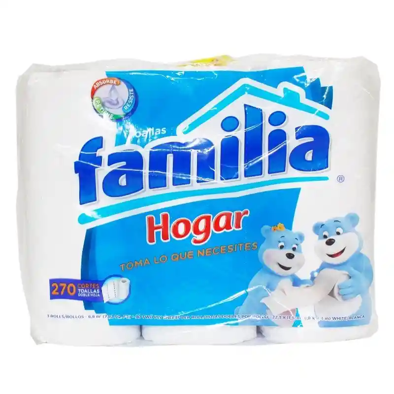 Familia Toallas de Cocina Doble Hoja Hogar