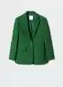 Blazer Americana Maca Verde Talla XL Mujer Mango