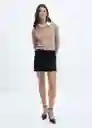 Falda Slipa Negro Talla S Mujer Mango