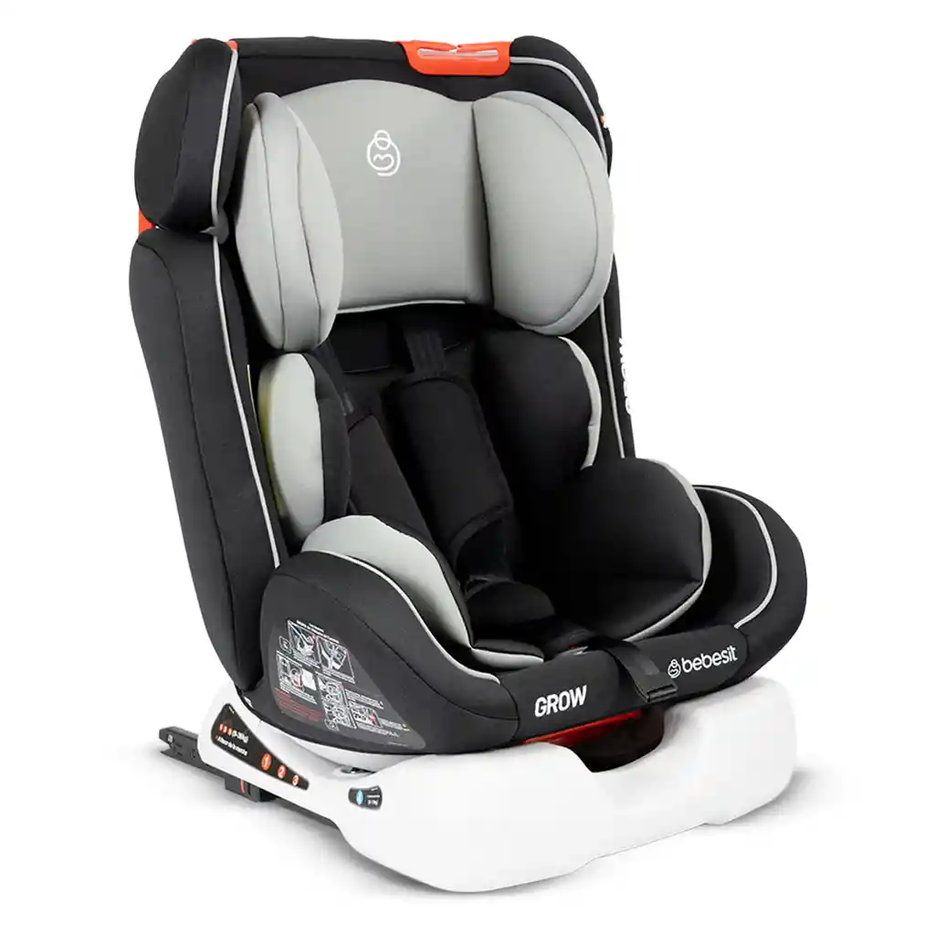 Silla Para Carro Bebé Grow Multigrupo Isofix Gris