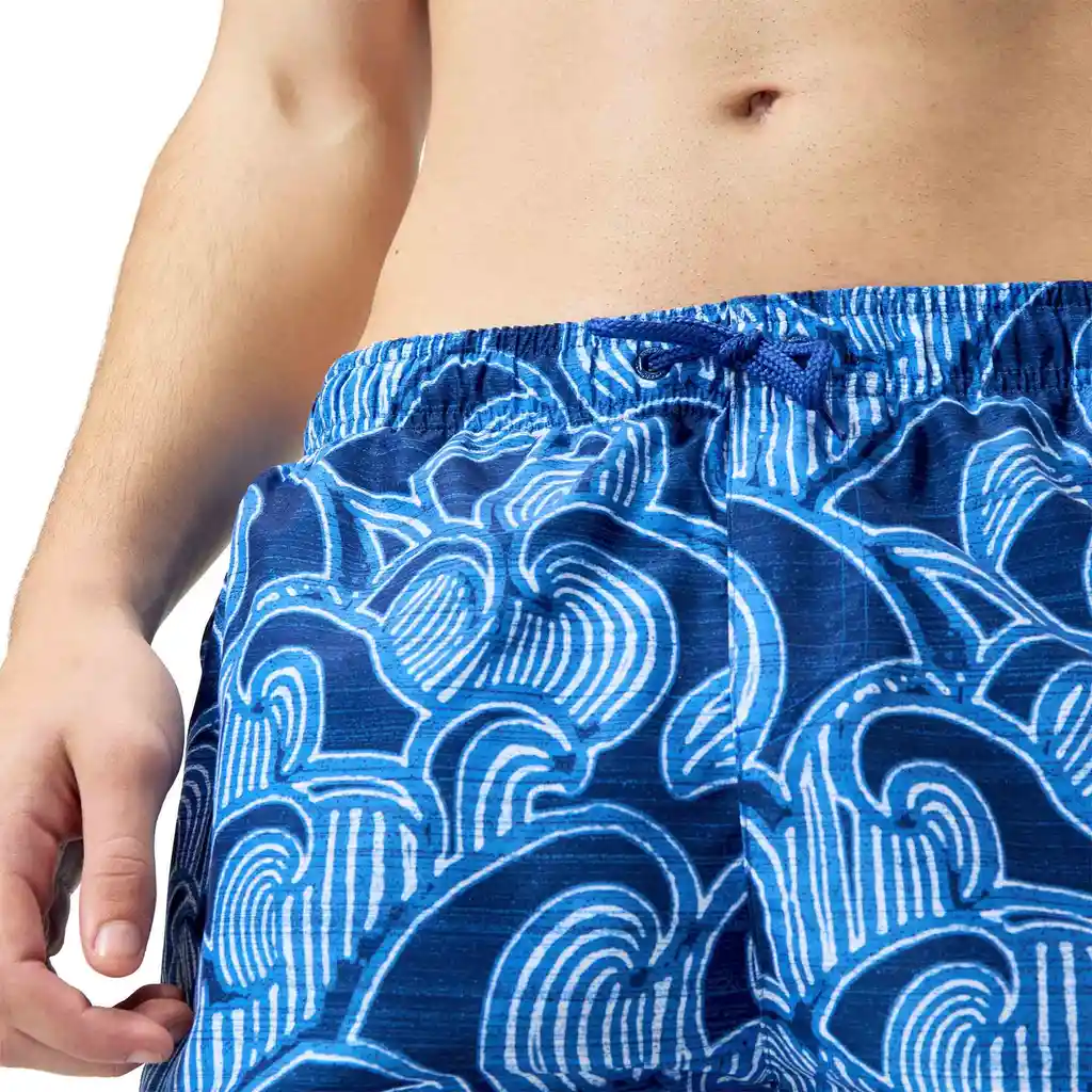 Pantaloneta Digital Printed Leisured 14 Pulgadas Hombre Azul-s