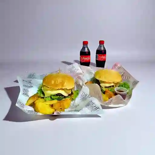 Promo 2 Hamburguesa Clasica y 2 Cocacola