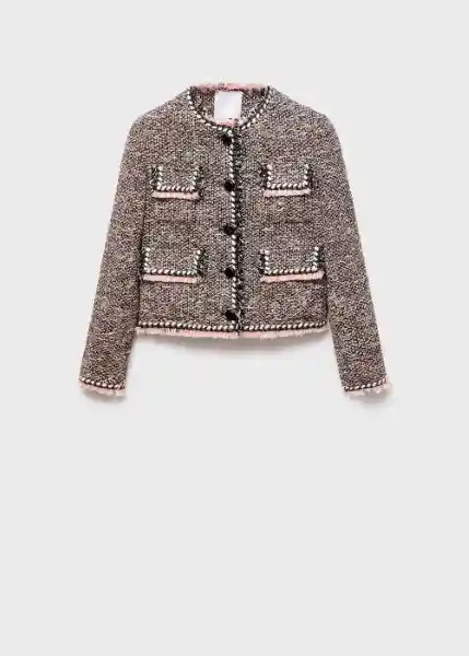 Chaqueta Pinky Negro Talla M Mujer Mango