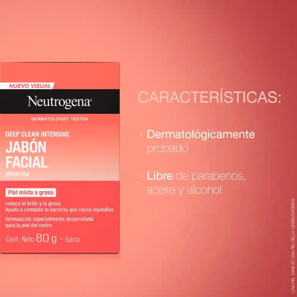 Jabón Facial Barra NEUTROGENA Deep Clean Intensive x 80 gr