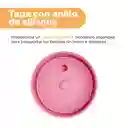 Vaso de Vidrio de Con Tapa de Silicona Rosa Miniso
