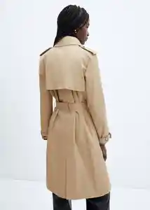 Chaqueta Trench Polana Camel Talla S Mujer Mango