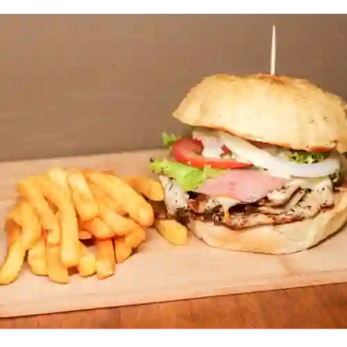 Burger pollo sencilla
