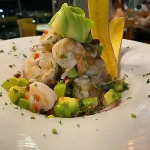 Ceviche Peruano de Camarón Pequeño