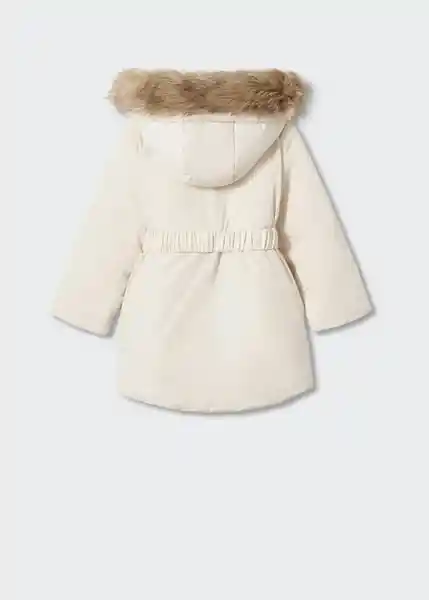 Abrigo Anorak Gio Crudo Talla 06 Niñas Mango