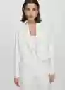 Pantalón Monaco Blanco Talla 34 Mujer Mango
