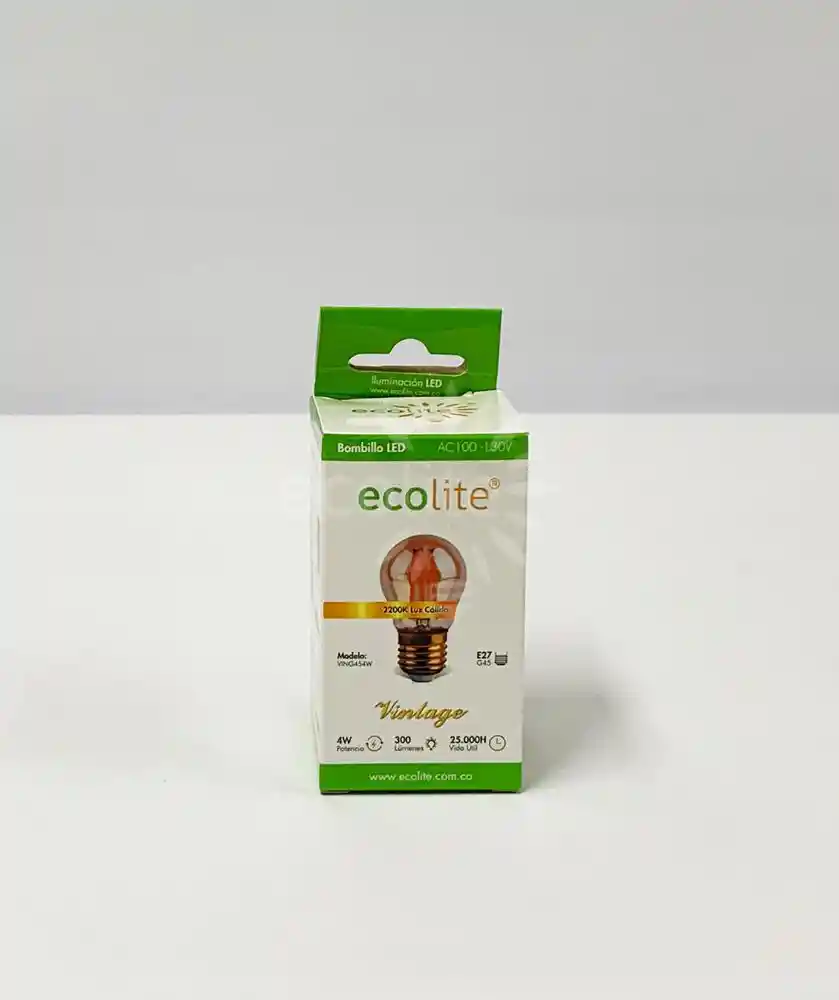 Bombillo Led Filamento 4w Rosca E27 Ecolite Ving454w