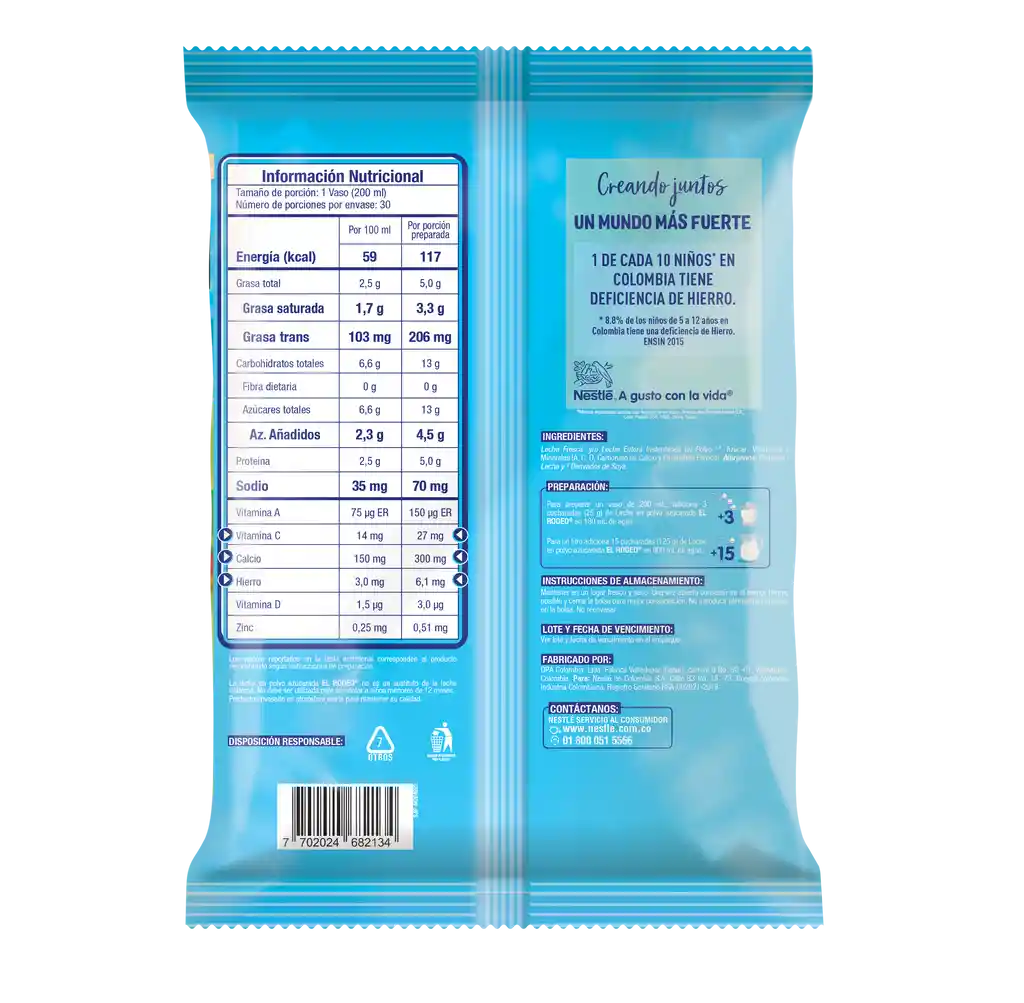 Leche en polvo EL RODEO x 750g