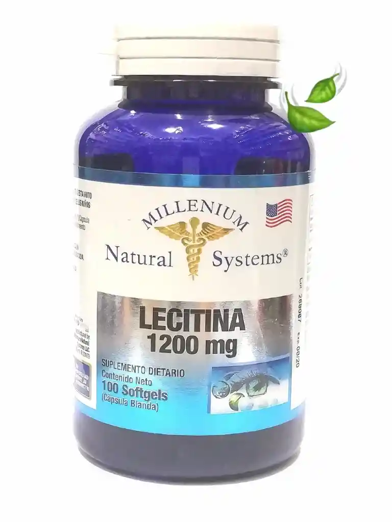 lecitina de soya 1200mg x100 softgels natural systems americano