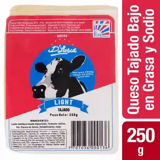 D Lusia  Queso Light Tajado 