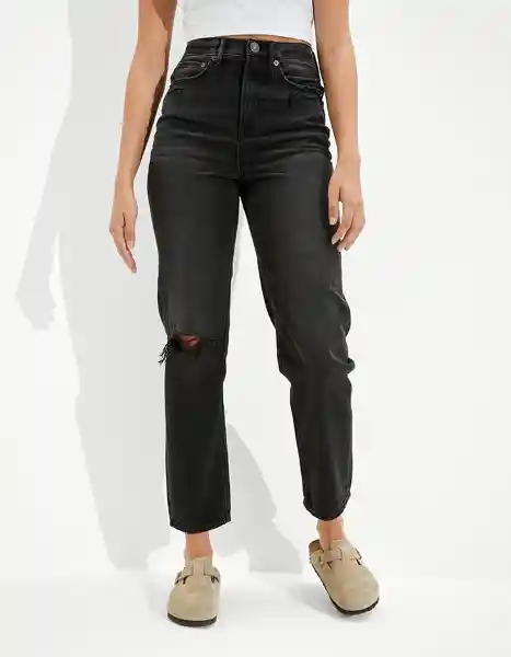 Jean Mujer Negro Talla: 000 Regular American Eagle