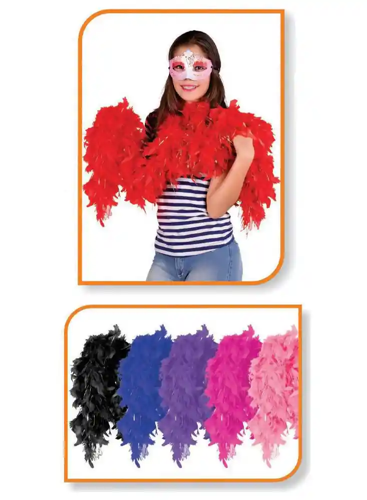 Boa en Plumas (colores Surtidos 1.80 Mtros.) Fantastic Night 855