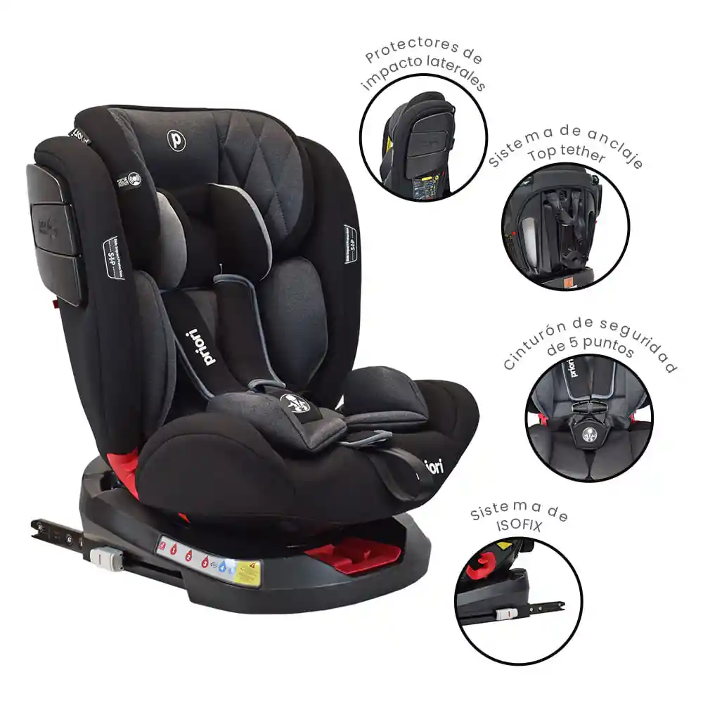 Silla Para Carro Bebé 0+ 1.2.3 Twist Negro Priori