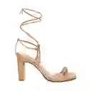 Sandalias Tacón Maze Beige Talla 39