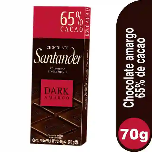 Santander Chocolate Negro Amargo 65% Cacao