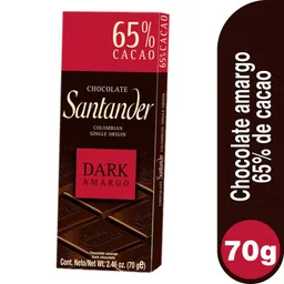 Santander Chocolate Negro Amargo 65% Cacao