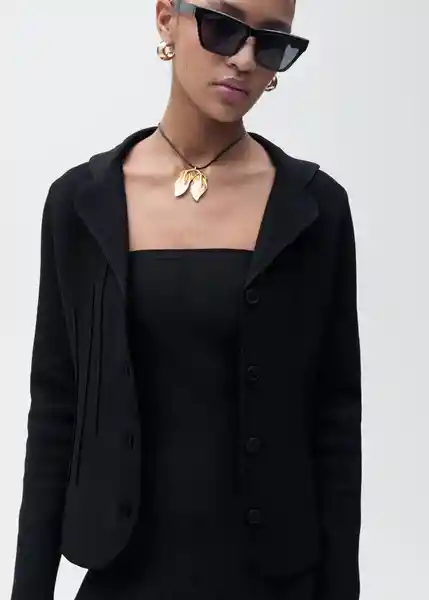 Chaqueta Adrap Negro Talla L Mujer Mango