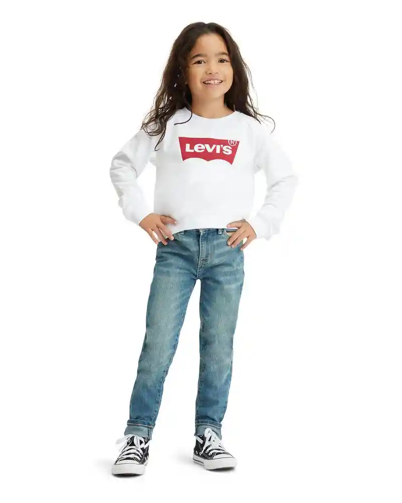 Pantalon Levis de Nina 4-azul Clar