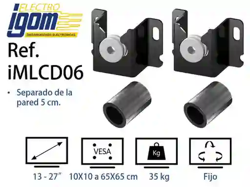 Imount Soporte Fijo Para Tv 13" - 27"