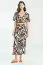 Falda Tipo Wrap Dana Color Verde Pato Talla 12 Ragged
