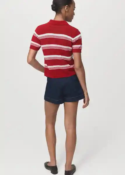 Saco Jersey Polito Rojo Talla XS Mujer Mango