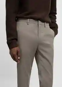 Pantalón París Beige Talla 40 Hombre Mango