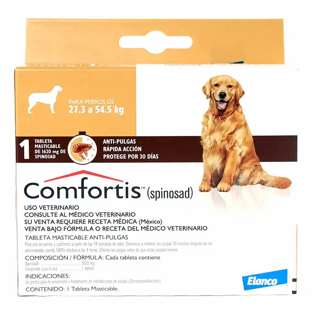 Comfortis Antipulga Para Perros de 27.3 a 54.5 Kg Antipulga