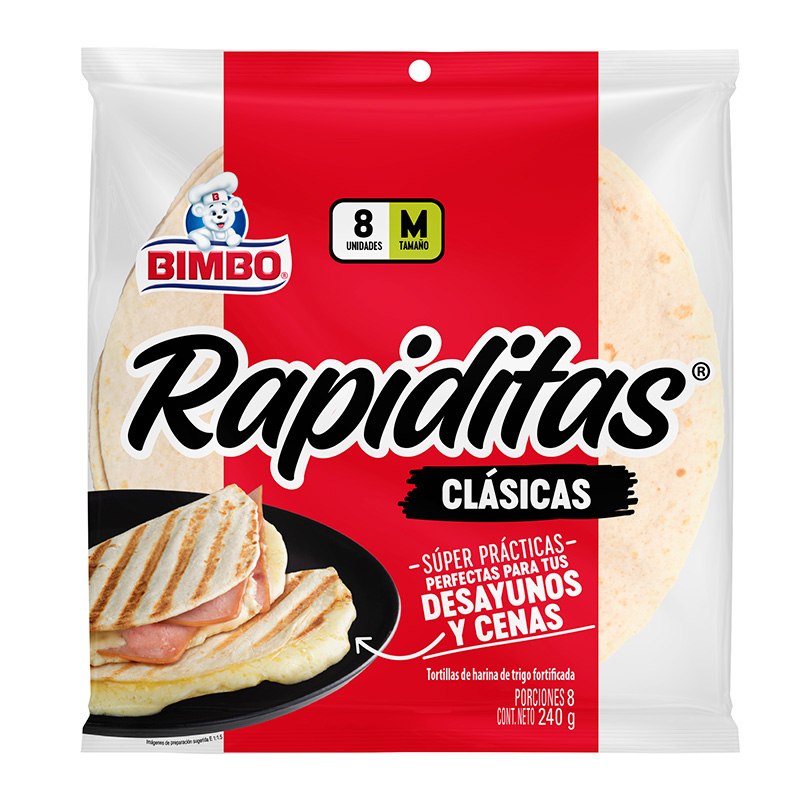Tortillas Bimbo Rapiditas Clásicas 8p 240g