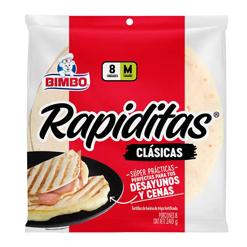 Tortillas Bimbo Rapiditas Clásicas 8p 240g