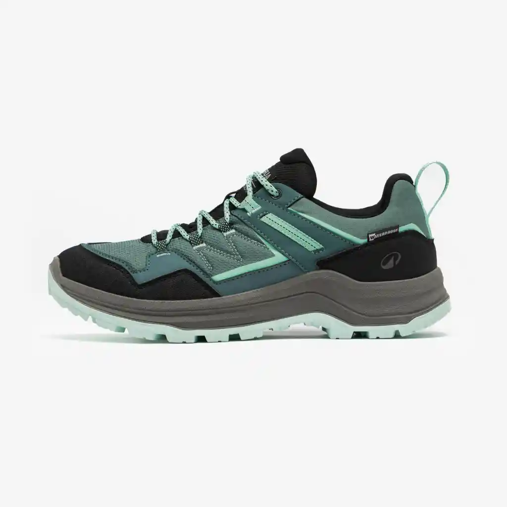 Tenis de Senderismo Caña Baja Impermeables Mujer Mh100 Verde