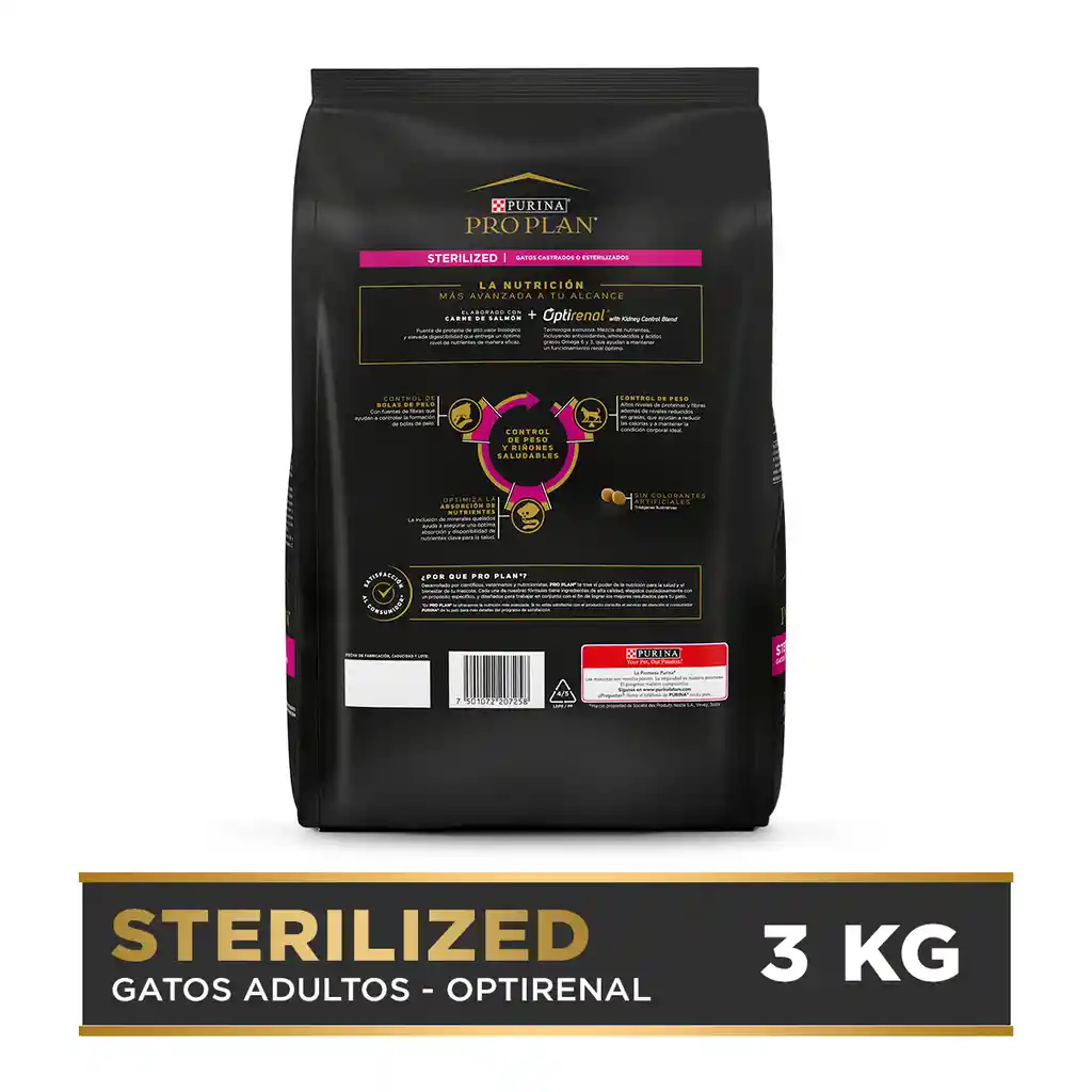Comida para Gatos Adultos Esterilizados Purina Pro Plan x 3 kg