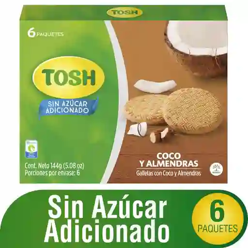 Tosh Galleta Con Coco y Almendras Sin Azúcar Adicionado
