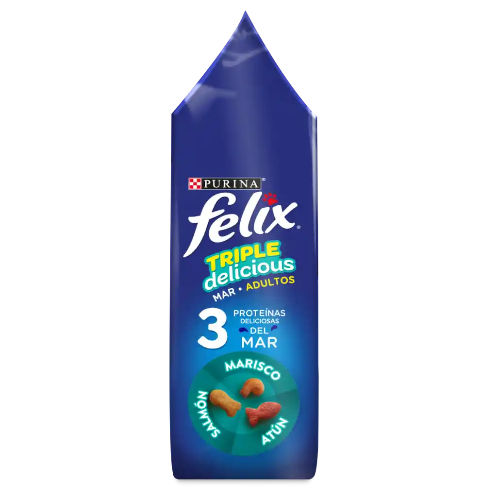 Comida para Gatos Purina Felix adulto Triple delicious mar x 200 kg