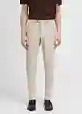 Pantalón Milan Color Beige Talla 38 Hombre Mango