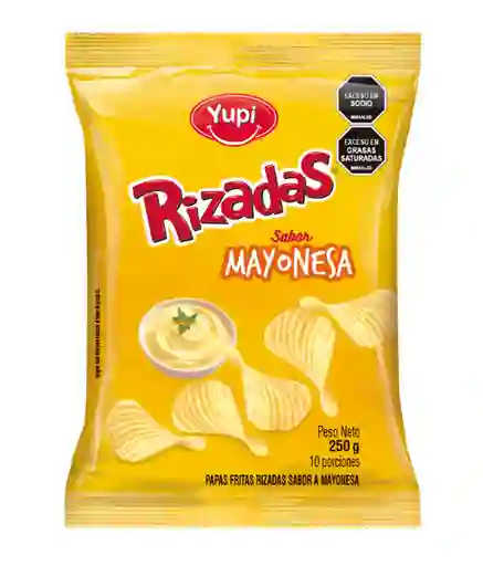 Yupi Rizadas Papas Fritas Sabor a Mayonesa 250g