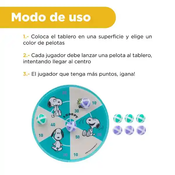 Dardo Con Bolas Adhesivas Serie Snoopy Summer Travel Miniso
