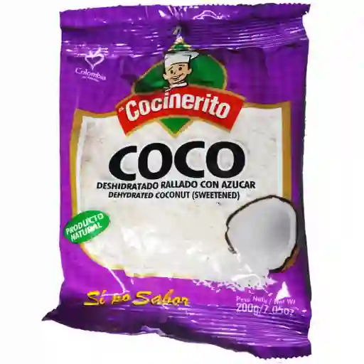El Cocinerito Coco Deshidratado Rallado con Azúcar